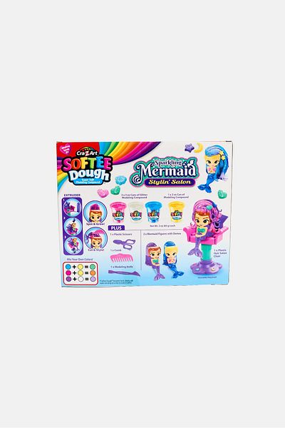 CrazArt Softee Dough - Modeling Compounds Sparkling Mermaid Stylin Salon Playset