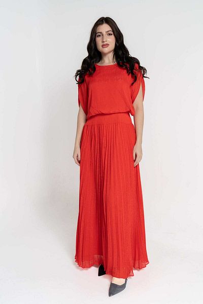 Nichii Short Sleeve Maxi Dress with Ruffle Details