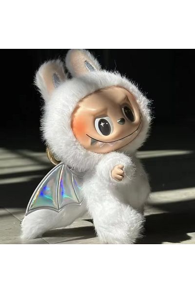Otantik Home Angel Leader Cute Labubu Plush Blind Box Bag Pendant Zimomo Black White Angel Doll Keychain