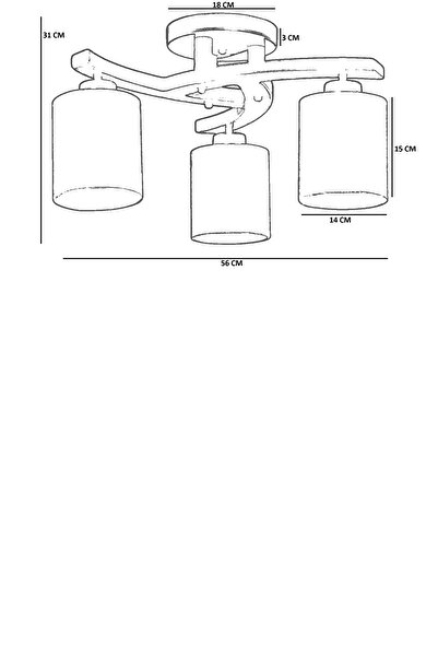 Lumexx WESTON 3 LÜ NATUREL PETEK ABAJURLU PLOFONYER AVİZE