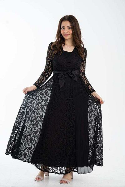 Nichii Women's Long Sleeve Lace Evening Dress