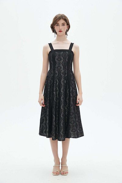Nichii Printed Midi Dress with Straps