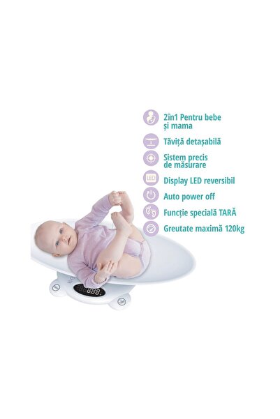 Easycare baby 2in1 digital body scale for babies and mothers