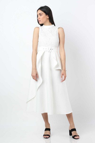 Nichii Embellished Sleeveless Midi Dress