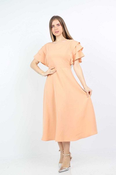 Nichii Long Formal Midi Dress with Butterfly Sleeves