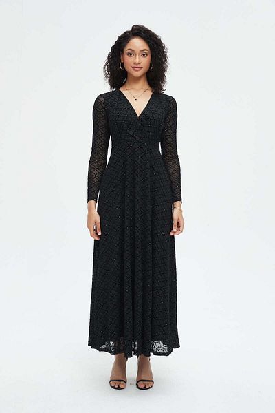 Nichii Long Sleeve V-Neck Maxi Dress for Special Occasions -