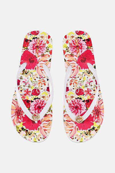Nine West Women Logo Charm Slip On Slippers, Multicolor