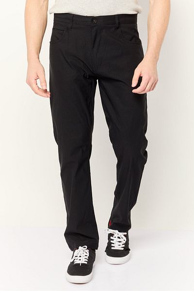 Desert Dunes Men Regular Fit Plain Straight Leg Pants, Black