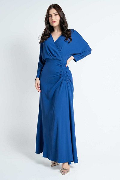Nichii Solid 3/4 Sleeve Maxi Dress