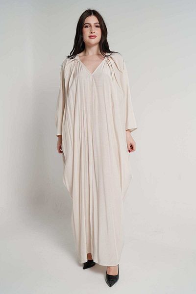Nichii Women's Solid Wide Sleeve Butterfly Maxi Dress