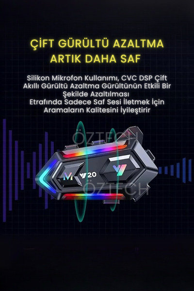 DTULTRA2 Q58 Max 500m Telsiz Mesafeli Motosiklet Kaskı İnterkom Çift Sürücü İletişimi