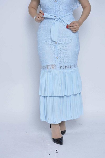 Nichii Long Off-Shoulder Lace Dress