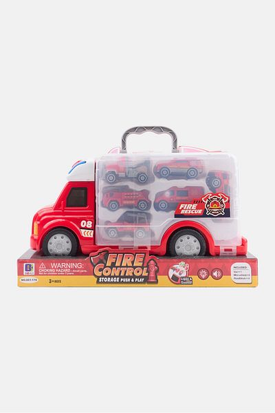 Bohui Toys No 661-178 Fire Control Storage Push And Play, Red Combo