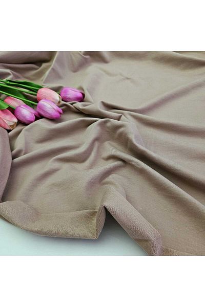Kaf Kumaş Combed Cotton 95% Cotton 5% Elastane Two Thread Fabric |   Light Brown