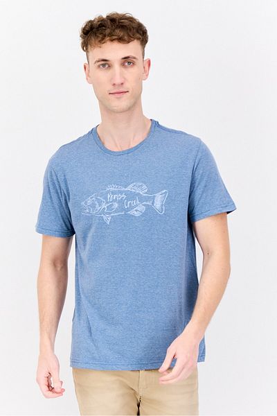 Horizon by Bass Creek Outfitters Men Crew Neck Short Sleeves Graphic Print T-Shirt, Blue