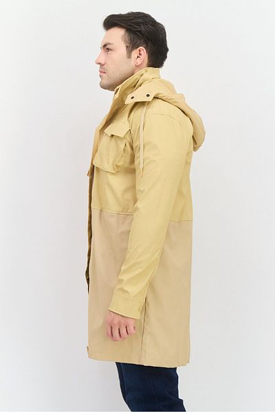 DRT Men Solid Trench Jacket, Tan