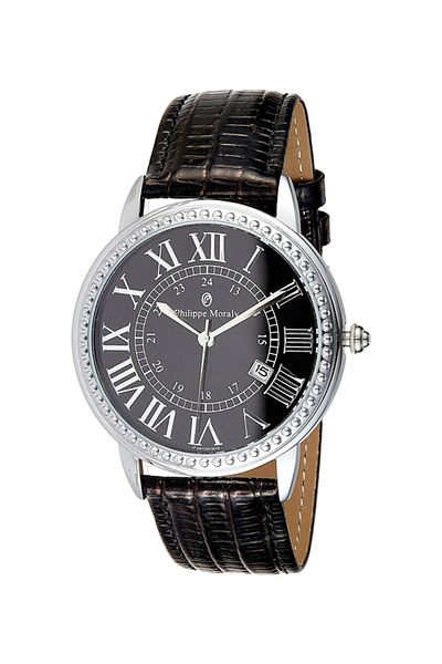 Philippe Moraly of Switzerland Men's Leather Analog Watch