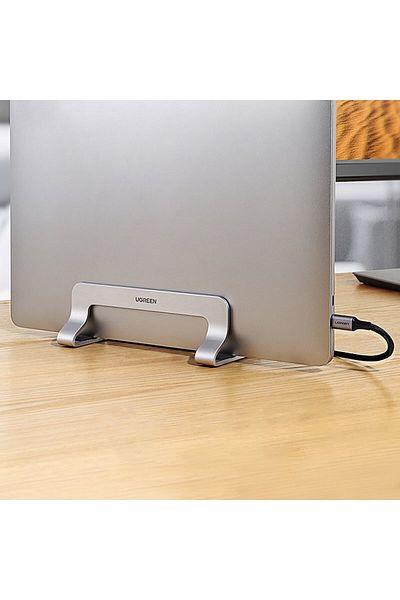 Ugreen Suport vertical pentru MacBook, laptop, tabletă, aluminiu, argintiu