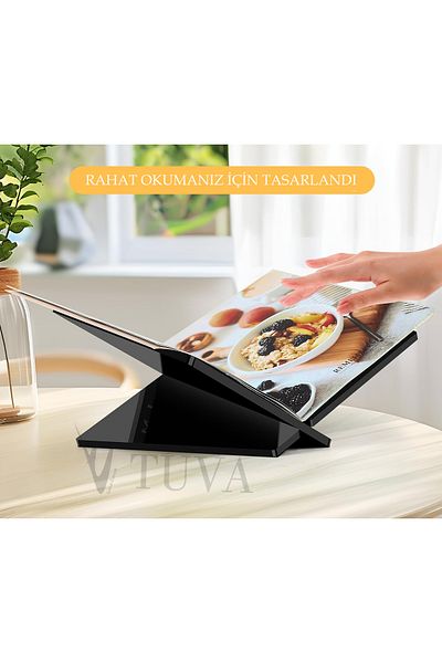TUVAREKLAM Tuva Transparent Plexi Rahle Decorative Book Holder & Magazine Holder Living Room Home Office Bedroom (Multiple Colors)
