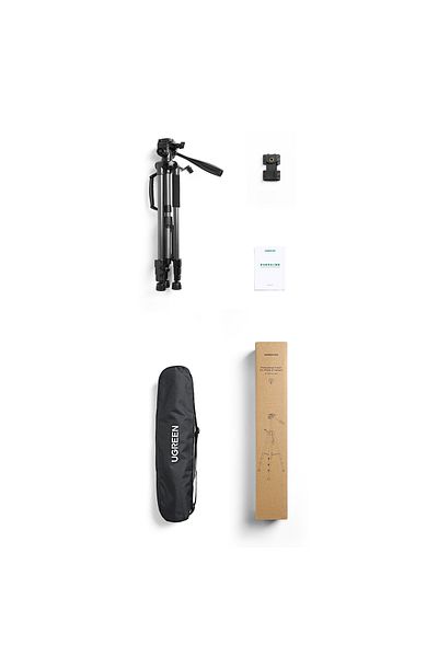 Ugreen Trepied profesional pentru smartphone-uri și camere foto 175 cm negru și gri