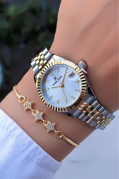 Daniel Klein Women's Wristwatch Original Invoice 2 Years Warranty 3Atm Waterproof Numeral Bracelet Gift