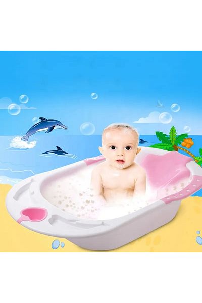 Little Mom Cadita bebelusi Little Mom Blue Heart cu reductor ergonomic detasabil, fixare prin ventuze, manere a