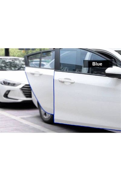 BGRJ Automotive Car door protection strip blue, metal insert