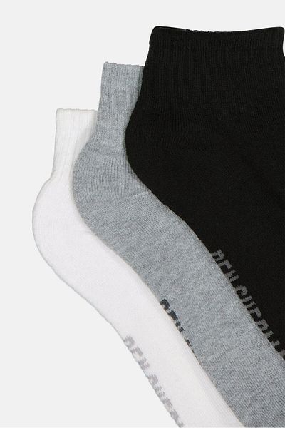 Ben Sherman Men 8 Pairs Brand Logo Quarter Cut Socks, Multicolor