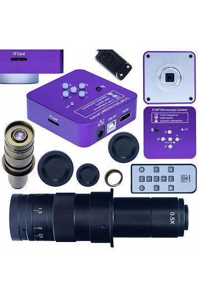 Rosfix MICROSCOP DIGITAL CU MĂRIRE 180X, CAMERĂ PUPPIS PRO, HDMI, USB, SD, 51MP, 2 ÎN 1