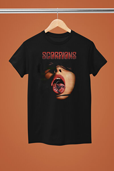 MAGORS TRIUC DE DAMA CU MANE SCURTĂ, BUMBAC, IMPRIMAT SCORPIONS