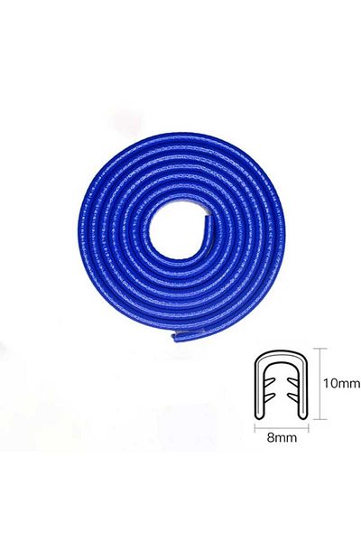BGRJ Automotive Car door protection strip blue, metal insert