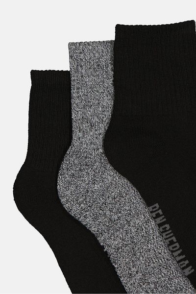 Ben Sherman Men 8 Pairs Brand Logo Quarter Socks, Multicolor