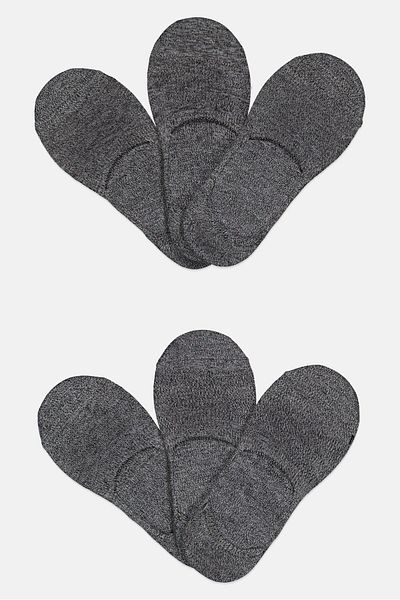 Ben Sherman Men 6 Pairs Brand Logo No Show Liner Socks, Black