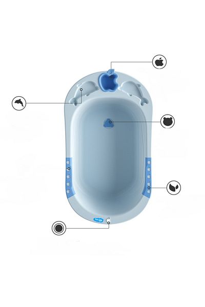 Little Mom Cadita bebelusi Little Mom Apple Blue