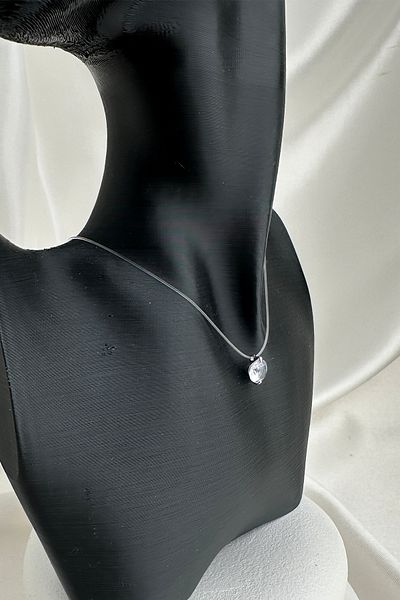 Modex Crystal Single Stone Invisible Fishing Line Necklace