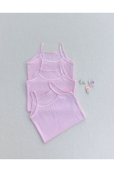 siyalife 3-Piece Ribbed Flexible Fabric Children's Singlet