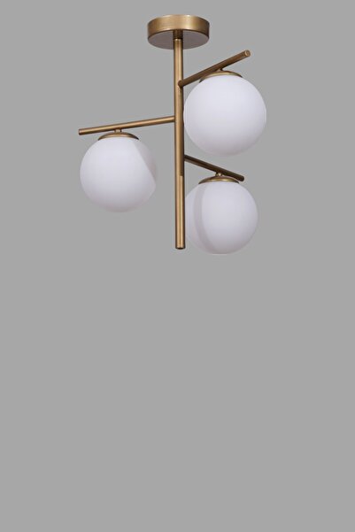 Lumexx TERRA 3 LÜ ESKİTME BEYAZ CAMLI PLAFONYER AVİZE