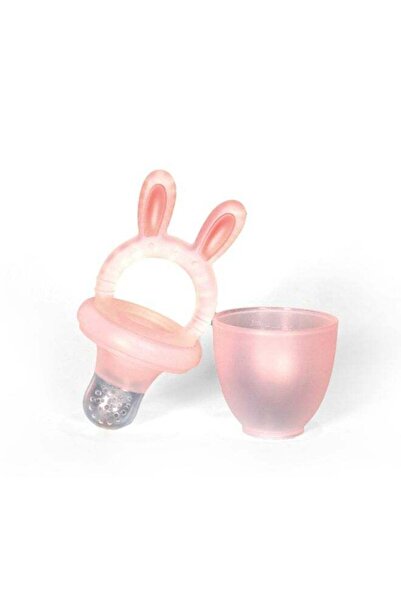 Mommy's Bliss وحدة تغذية فاكهة الأرانب - وردية اللون، أداة تغذية ناعمة من الس...