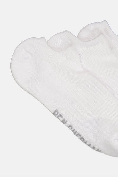 Ben Sherman Men 8 Pairs Brand Logo No Show Cut Socks, White