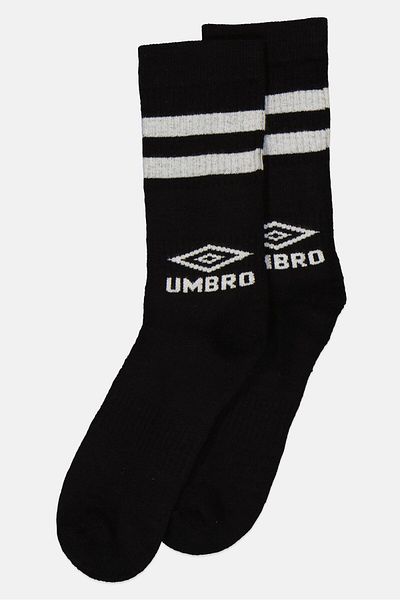 UMBRO Men 1 Pair Brand Logo Crew Socks, Black
