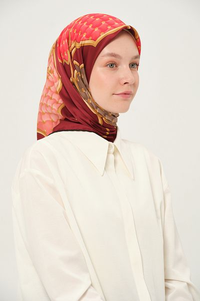 Madame Polo Τυπωμένο μαντίλι Rayon Πολύχρωμο μοτίβο χωρίς τσαλακώματα