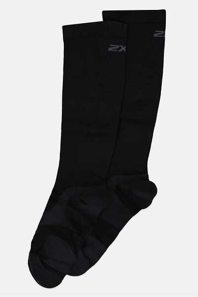 2XU Men 1 Pair Brand Logo Compression Socks, Black