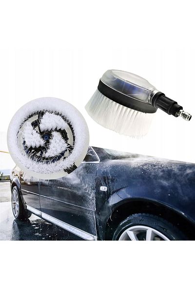 Rosfix HydroBrush Pro360 - Obrotowa szczotka do myjki ciśnieniowej | Szybkozłączka | Delikatne włosie