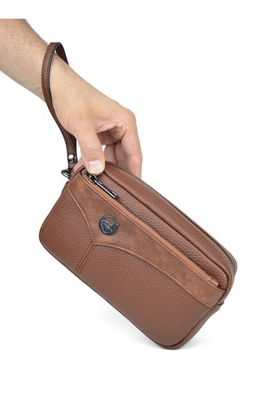 en deri Men's Card Holder Hand and Bracelet Belt Portfolio Hand Bag