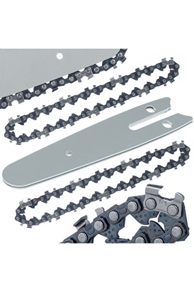 Rosfix Bară de ghidare de 4" pentru ferăstrău electric + 2x lanț de 4" pentru...
