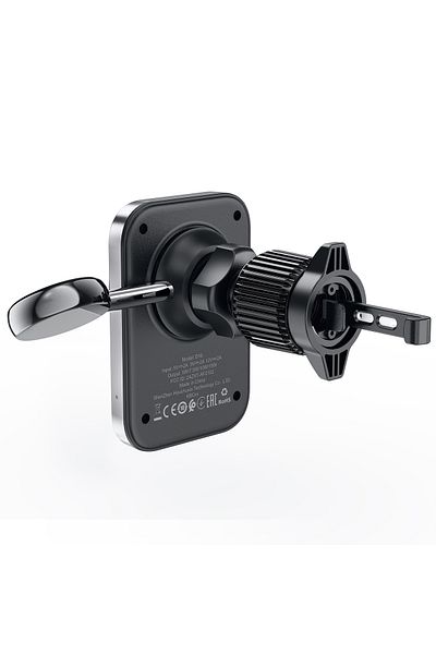 Acefast Suport auto 2 în 1 cu încărcător wireless pentru telefon și ceas inteligent MagSafe Qi, negru
