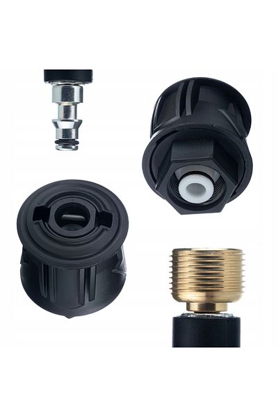 Rosfix M22-Lavor Adapter Click - Redukcja gwintu M22x1,5 do węża LAVOR | 160 bar | Trzpień 14 mm | Do myjek