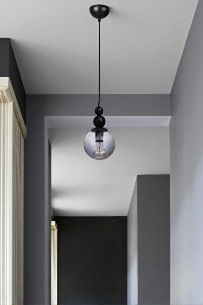 Lumexx YAREN TEKLİ SİYAH FÜME CAMLI SARKIT