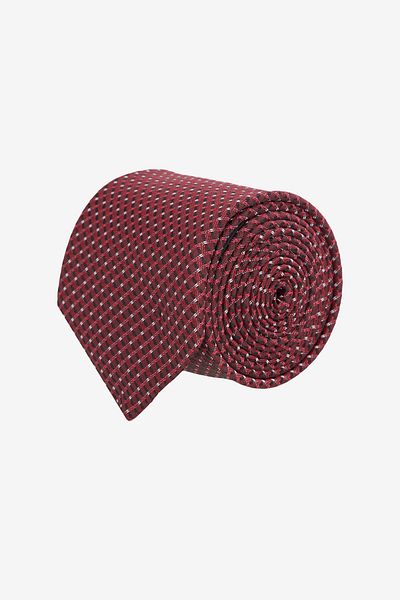 ALTINYILDIZ CLASSICS Men's Claret Red Patterned Tie