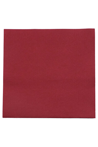 Genel Markalar Bordo Renk Kumaş Dokulu Peçete 40x40 1/4 50'li Paket